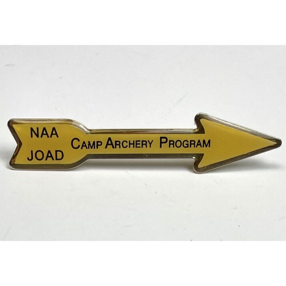 VTG 2.5" Light Yellow CAA NAA JOAD Camp Archery Program Club Arrow Pin PINBACK